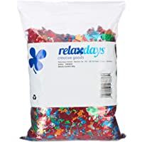 Relaxdays- Multicolor- 5 x 27 x 17 cm Bolsa de Confeti XXL Metálico Brillante- Aluminio
